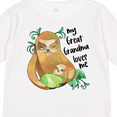 thumbnail image 4 of Inktastic My Great Grandma Loves Me Cute Sloth and Baby Boys or Girls Long Sleeve Toddler T-Shirt, 4 of 5