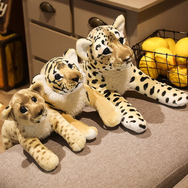 Juguetes de peluche de dibujos animados de tigre y leopardo, muñecos de peluche esponjosos, regalos para niños y adultos