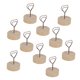 thumbnail image 4 of Clips para tarjetas de nombre ANGGREK Base de madera redonda liviana en forma de corazón 10 piezas, 4 of 8