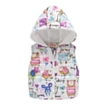 thumbnail image 2 of Toddler Baby Girls Cartoon Pattern Cute Zipper Windproof Sleeveless Vest Coat, 2 of 9