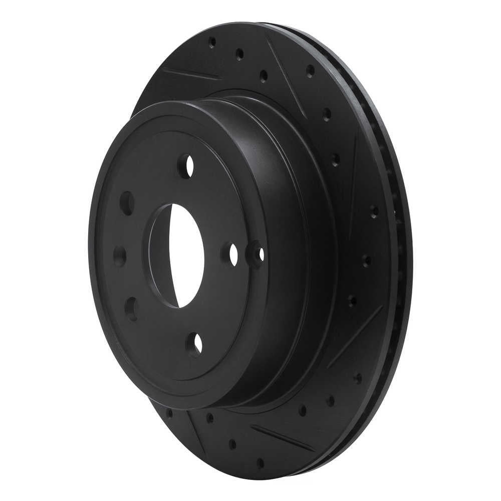 Dynamic Friction Company 633-48058R DFC Brake Rotor - Drilled And Slotted - Black