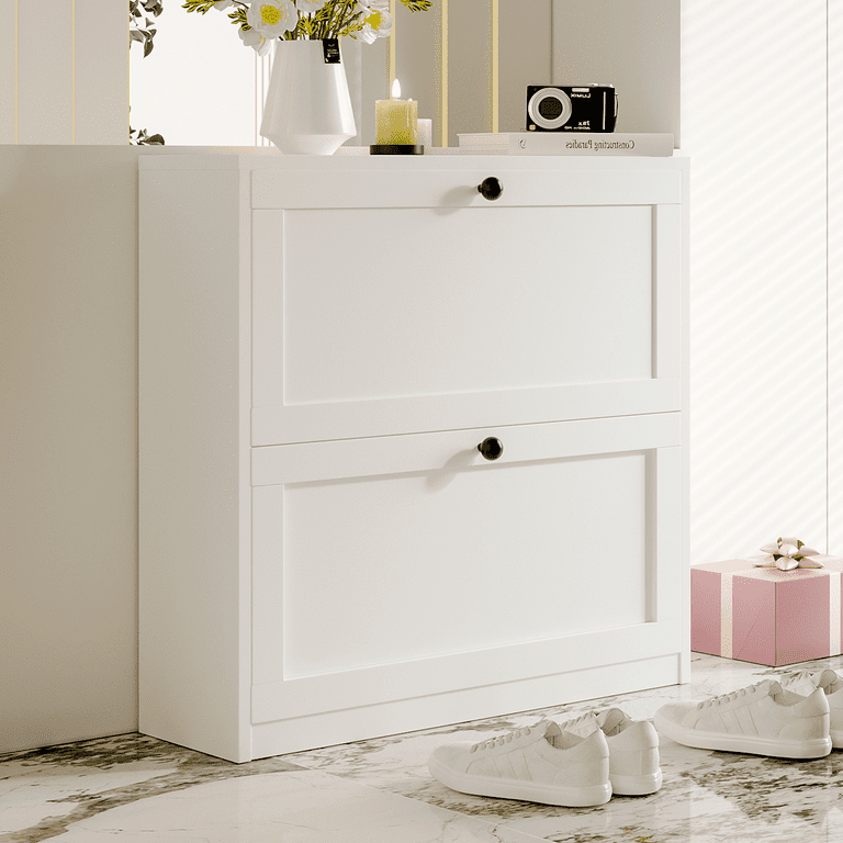Hallway Furniture Hemnes White Shoe Cabinet MACKAPÄR VIHALS