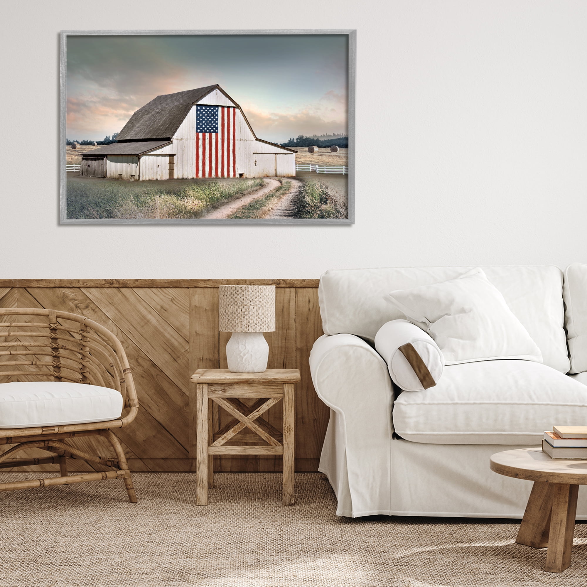 Stupell Industries Land That I Love Barn Gray Framed Giclee Art, design by CAD Designs