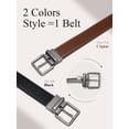 thumbnail image 3 of Maikun Men's Belt Reversible Leather Belts for Men One Belt Reverse For 2 Sides Classic Dress Casual Belts, 3 of 6