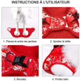 thumbnail image 4 of Arnés Para Perro Con Estampado De Flores Rojas. Arnés de perro de malla suave. Arnés para perros y gatos. Chaleco Arnés para cachorros fácil de usar, 4 of 4