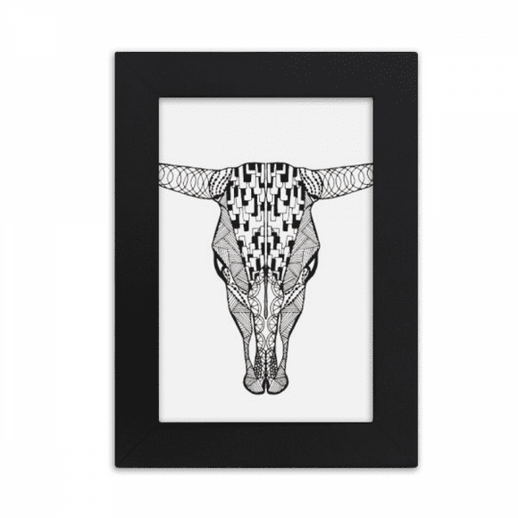Long Face Cow Animal Portrait Sketch Desktop Photo Frame Picture Display Art Painting Exhibit