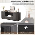 thumbnail image 4 of UZUGUL Modern Fluted Wood TV Stand, Black, with Storage Drawers and Cable Management, for up to 75 inch TVs, 4 of 8