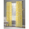 thumbnail image 4 of Lovely Lemon Sheer Curtains for Living Room Bedroom, Simple Yellow Fruit Slices Pastoral Botanical Light Filtering Sheer Curtains, Rod Pocket Voile Window Drapes, 2 Panels Set 52"x 84", 4 of 7