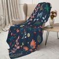 thumbnail image 3 of Sikiie Colorful Flowers Cozy Flannel Fleece Throw Blanket: Lightweight & Thick for All Seasons - Perfect for Women, Men, & Kids"80"x60", 3 of 6