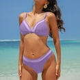 thumbnail image 2 of CONZONE Womens Bikini Sets 2 Peice Swimsuits for Women High Waisted Solid Color Lightweight Summer Beach Bathing Suits, 2 of 5