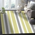 thumbnail image 5 of Area Rug 4'x6' Yellow Gray White Stripe Washable Area Rugs Non Shedding Floor Carpet Rubber Backing Non-Slip Indoor Mats for Living Room Bedroom Kitchen, 5 of 8