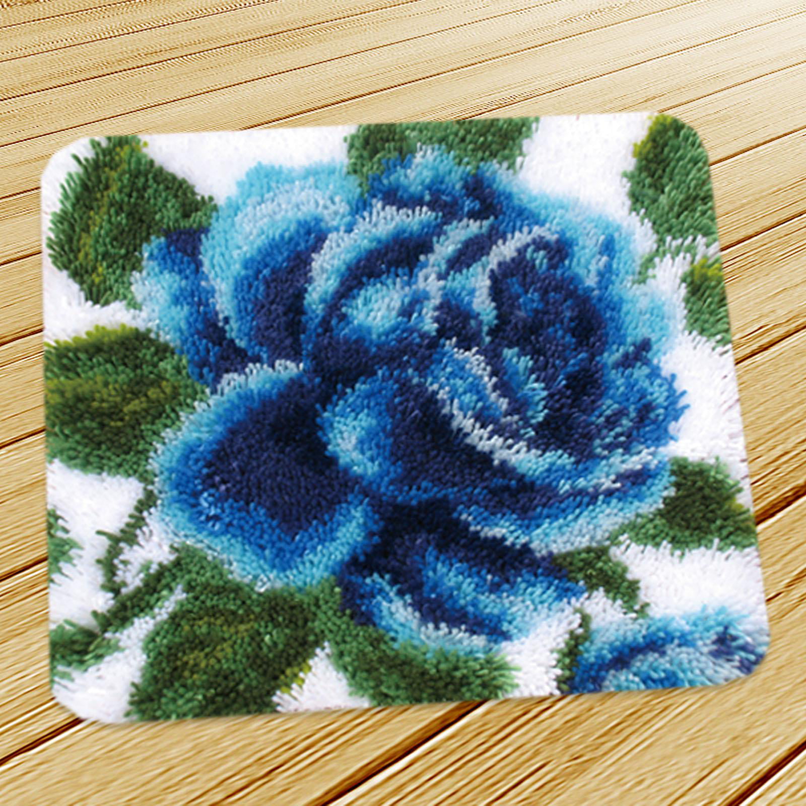 Sunflower Latch Hook Rug Kits Crocheting Carpet Crochet Yarn Mat for Craft  