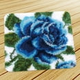 thumbnail image 3 of yuksok 1 Set Latch Hook Rug s Carpet Mat for Adults Kids Rug Making with Basic Tools Blue Petal, 3 of 5