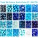 thumbnail image 4 of 600 cuentas de vidrio de 24 colores, 8 mm, redondas, color azul marino, sueltas, para pulseras, collares, manualidades y bisutería de verano., 4 of 5
