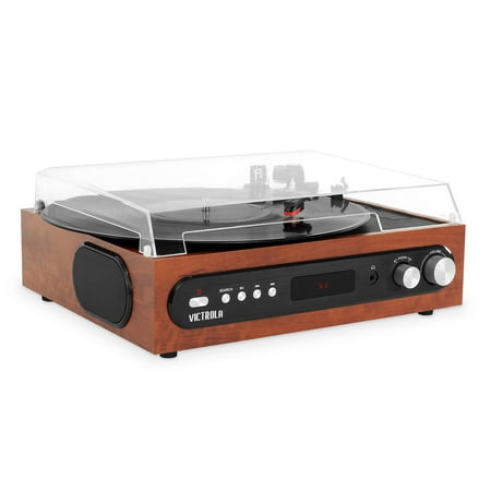Victrola - Bluetooth Stereo Audio System - Mahogany