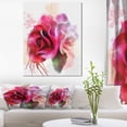 thumbnail image 1 of White Red Roses with Color Splashes - Floral Canvas Art Print, 1 of 4