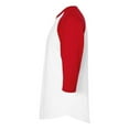 thumbnail image 3 of Tultex - Unisex Fine Jersey Raglan T-Shirt - 245 - White/ Red - Size: M, 3 of 4