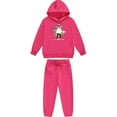 thumbnail image 4 of IUYRTFE Kids Halloween Hooded Sweatshirt Set Long Sleeve Pullover Two Piece Outfit Fall Winter Warm Casual Playwear Party Wear Toddler Boys Girls Clothing(Hot Pink#5,3 Years), 4 of 5
