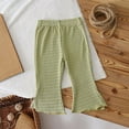 thumbnail image 2 of zbxnLI Baby Girl Bell Bottom Pants for Kids Girls Elastic Waist Flare Leg Pants Cute Bootcut Trousers, 2 of 5