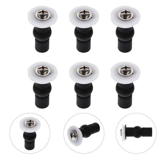 FESTFENDS 6Ud Accesorios Para Asiento De Inodoro Tornillos Negros Resistentes Para Con Fijación Duradera