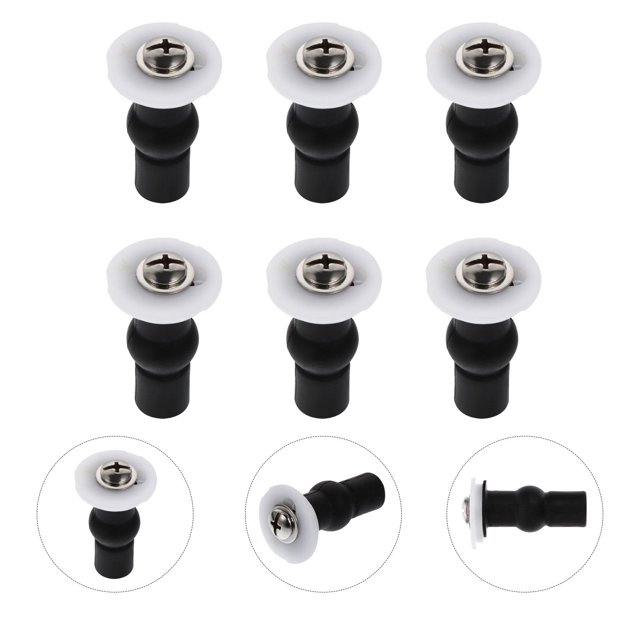 FESTFENDS 6Ud Accesorios Para Asiento De Inodoro Tornillos Negros Resistentes Para Con Fijación Duradera