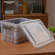 17 Qt Clear Storage Bins with Lids Clear Stackable Plastic Totes Containers 4 Pack 16x11.6x7.3 in