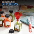 thumbnail image 5 of 8 oz Juice Bottles with Caps - Reusable Clear Plastic Drink Containers (12 pack) - Mini Water Bottles with Labels, Brush & Funnel, 5 of 5