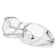 thumbnail image 2 of Gafas de seguridad redondas con estilo antivaho, protectores laterales, protección ocular UV, gafas de bloqueo de luz azul HD, cómodas gafas de laboratorio transparentes (blanco), 2 of 5