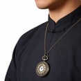 thumbnail image 4 of Vintage Pocket Watch For Men Women Roman Numerals Quartz Black Pocket Watches With Chain, 4 of 8