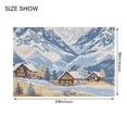 thumbnail image 4 of Yayeee Bath Rugs for Bathroom Floor Set of 2 Non Slip Fluffy Soft Absorbent Mat, Winter Mountain, 4 of 7