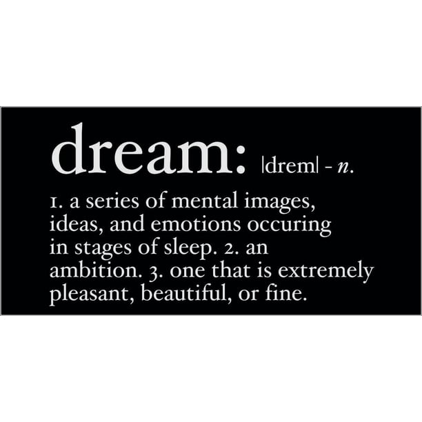 Dream Definition Vinyl Decal Small White