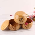 thumbnail image 4 of Wooden Yarn Bowl, Handmade Yarn Storage Bowl with Removable Lid Crafted Wooden Weaving Thread Bowl with Carved Holes and Drills Holes/1546 (Size : 9.5CM), 4 of 5