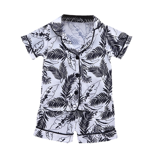 Ensemble de Pyjama pour Garçons avec Hauts et Shorts Imprimés, Confortable