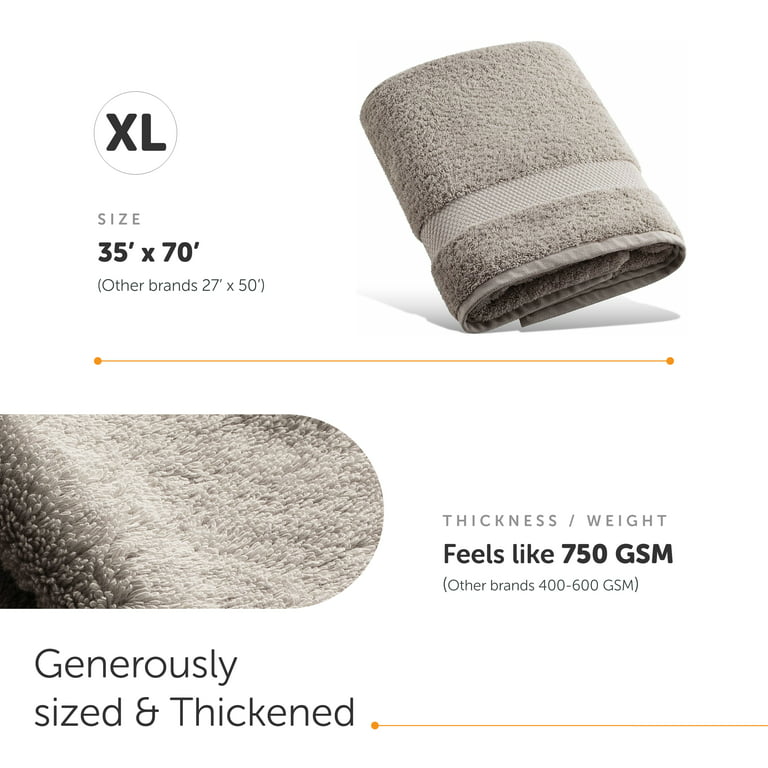 Joluzzy Extra Large, Extreme Soft/Plush/Thick 35 x 70 Bath Towel