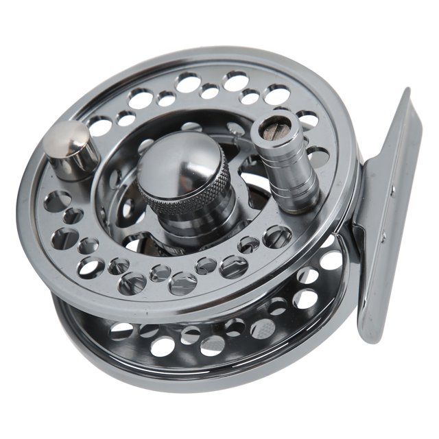 Moulinet de Pêche à la Mouche 3/4, Structure de Sortie Roulante en Alliage d'Aluminium Dispositif de Décharge Réglable avec Sac de Rangement pour Accessoire de Pêche