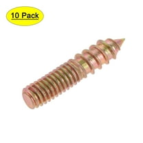 Uxcell 5/16-18 x 1-1/2" Hanger Bolts Carbon Steel Zinc Plated 10 Pack