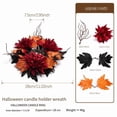 thumbnail image 3 of Beautynvta Artificial Dahlia Candle Ring Wreath, Multi Head Faux Dahlia Twig Black Maple Leaf Candle Holder Garland, Fall Gothic Table Centerpiece Decor, 3 of 5