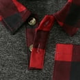 thumbnail image 4 of TAIAOJING Toddler Girl Boy Tracksuit Set Boys Winter Long Sleeve Red Plaid Prints Tops Pants 2PCS Outfits Clothes Set For Babys Clothes 18-24 Months, 4 of 7