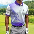 thumbnail image 5 of Alkepwun Mens Tops Color-Block Print Golf Short Sleeve Collared Dry Fit Athletic Sport Shirt Lightweight Breathable Stretchy Casual Tee, 5 of 5