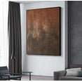 thumbnail image 5 of Wabi-Sabi Abstract Wall Art Large Brown Minimalist Painting Brown Wall Art Brown Texture Painting Brown Black Abstract Painting, 5 of 9