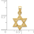 thumbnail image 2 of 14K Yellow Gold Solid Satin Star of David Charm, 2 of 2