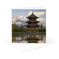 thumbnail image 5 of 3drose, Pagoda in Pond, Valley of Jade Dragon Snow Mountain-as07 Dbr0380 - Dave Bartruff, 12 Greeting Cards with Envelopes, 5 of 7