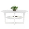 thumbnail image 5 of Furinno JAYA Oval Coffee Table, White, 5 of 7