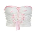 thumbnail image 1 of Bandeau Sans Manches Blanc à l'Avant de l'Épaule pour Femmes, 1 of 9