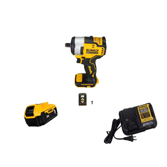 DeWalt DCF911B 20V MAX 1/2" Cordless Impact Wrench with 5Ah Batteries & Charger