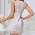thumbnail image 7 of Axdhxbd Women's Lace Nightgown Elegant Sleeveless V Neck Nightdress Lightweight Breathable Mini Sleep Dress Fashion Sleepwear Chemise S, 7 of 7