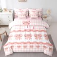 thumbnail image 1 of Erosebridal Pink Alphabet Bedding Queen Size,Geometric Buffalo Bedding Sets Queen Size,Letter Personalized Comforter Sets with Sheets,Microfiber Kawaii Room Decorative,Reversible,7 Pieces, 1 of 6
