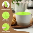 thumbnail image 3 of 3Pcs Tapas de Taza de Silicona, 3.94" Tapas Universales en Forma de Lágrima Reutilizables para Bebidas Calientes y Frías para Tazas de Té, Tazas de Café, Verde, 3 of 7