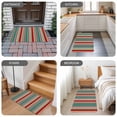 thumbnail image 6 of Green Red Striped Door Mat&nbsp;Indoor Outdoor Entrance, Non Slip Rug for Kitchen Bathroom Entryway Rug, Farmhouse Colorful Stripes Washable Doormat Floor Mat for Office Home Decor 20x31.5 Inch, 6 of 8