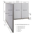 thumbnail image 2 of GOF L-shaped Freestanding Office Partition, Room Divider, Privacy Screen, Workstation Cubicle (84”D x 90”W x 72”H), 2 of 12